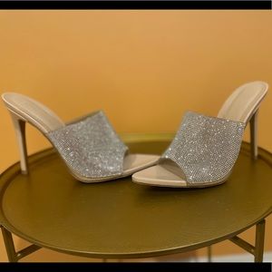 Size 9 Open Toe Rhinestone Heels